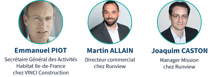 Intervenants à notre webinaire